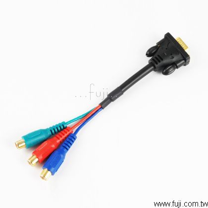 4吋VGA接頭-3RCA色差接頭專用轉接器(HDVGA )