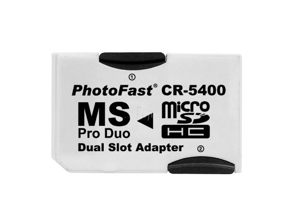 Photofast銀箭CR-5400 mircoSD轉MS Pro Duo雙通道轉卡(含8GBx2)(CR-5400+2)