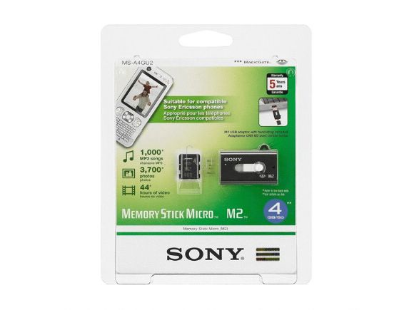 SONYtMemory Stick Micro(M2) 4GBOХd]M2 USBŪdС^ (MS-A4GU2)