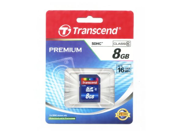 Transcend創見8GB Class 6  SDHC記憶卡(TS8GSDHC6)