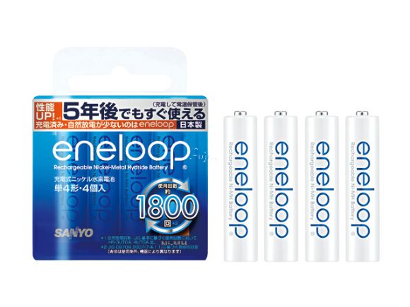 日製SANYO三洋新版1800次eneloop低自放電4號電池(4只裝，公司貨)(HR-4UTGB-4)