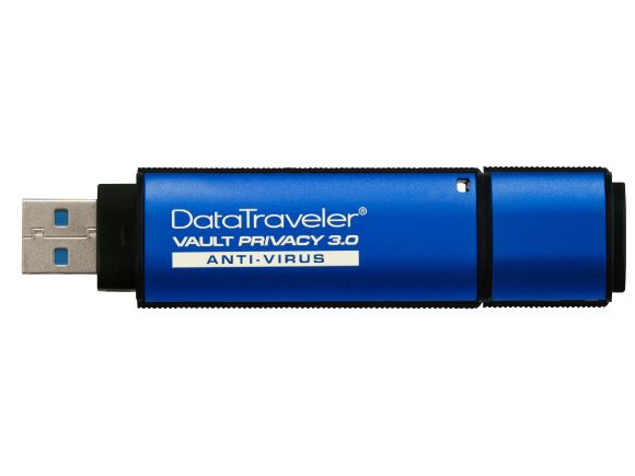 KINGSTON金士頓DataTraveler Vault Privacy 3.0 AV硬體防毒加密隨身碟(128GB)(DTVP30AV/128GB)