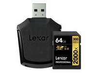 Lexar雷莎64GB Professional 2000x SDXC™ UHS-II記憶卡(LSD64GCRBNA2000R)