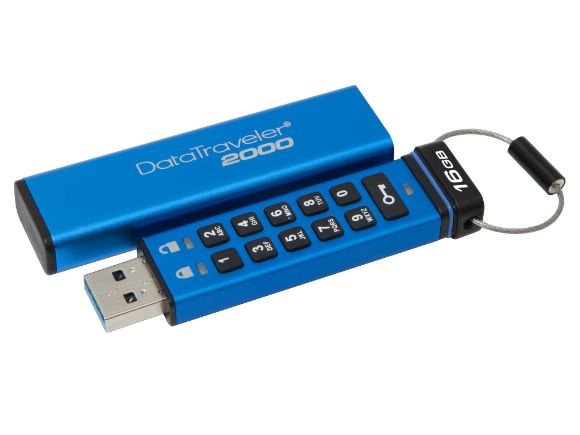 KINGSTON���h�yDT2000 16GB�Ʀr��[�K�H����(256�줸�w�馡AES)(DT2000/16GB)