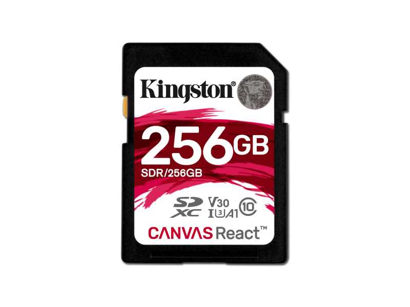 KINGSTONhy256GB Canvas React SDXCOХd(A1/U3)(SDR/256GB)
