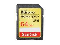 SANDISK新帝Extreme UHS-I 64GB SDXC記憶卡(150M新版)(SDSDXV5-064G)