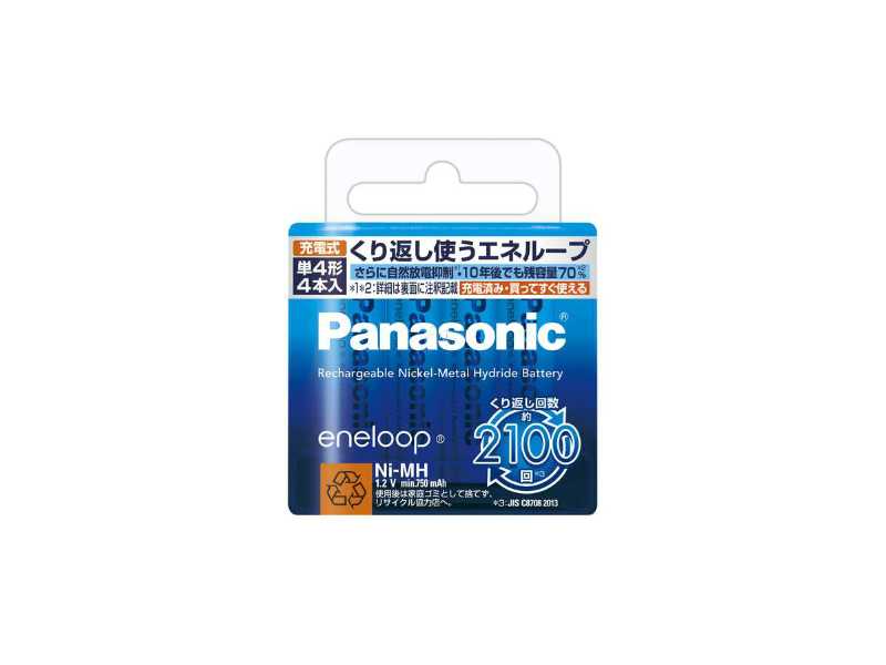 Panasonic國際牌2100次eneloop低自放電四號電池(總代理公司貨.4只裝)(BK-4MCC/4)