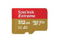U3 / A2 / Class10 等級 160M秒讀取速度(SANDISK閃迪Extreme microSDXC 512G記憶卡(A2))