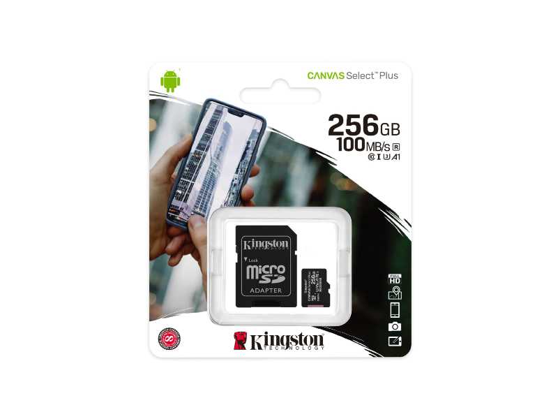 KINGSTON金士頓256GB Canvas Select Plus microSDXC記憶卡(SDCS2/256GB)