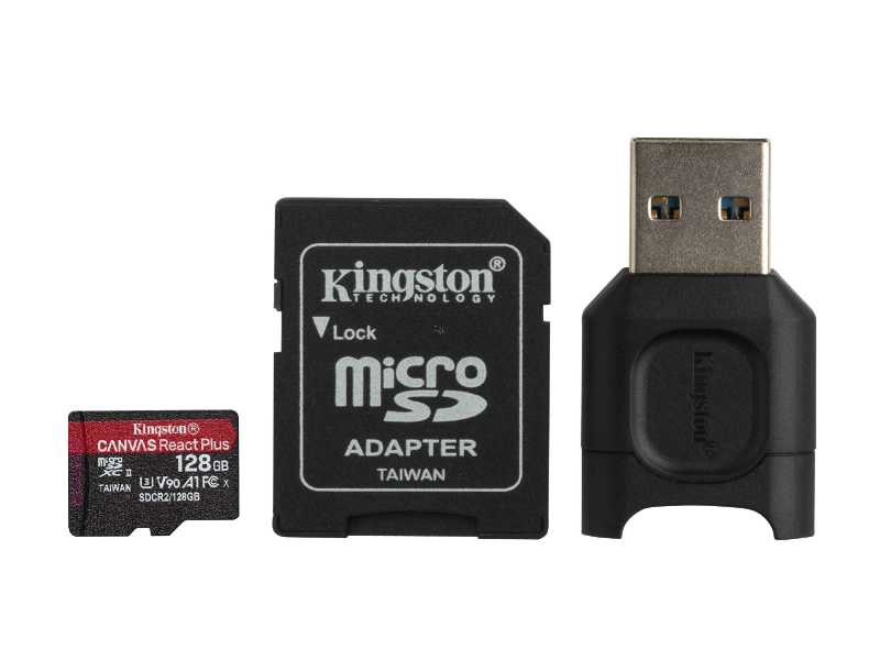 KINGSTON金士頓Canvas React Plus microSDXC高速記憶卡(128G)(MLPMR2/128GB)