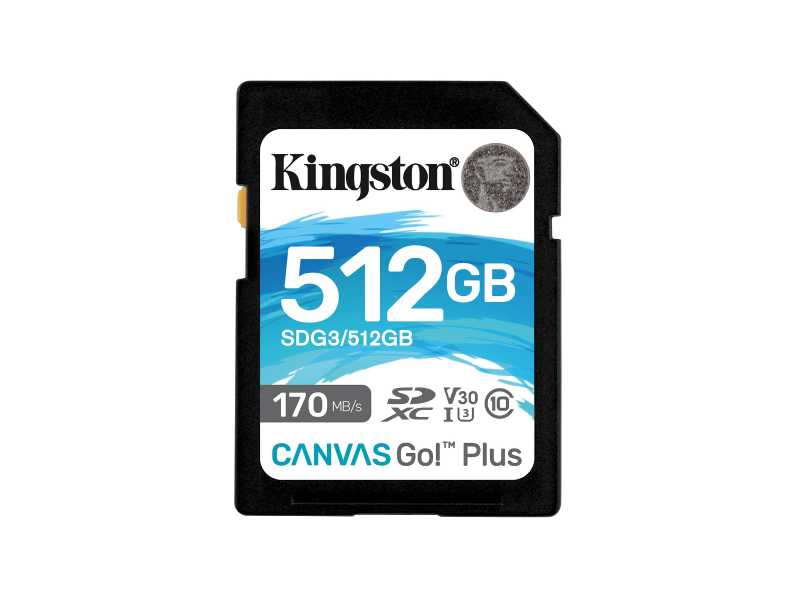 KINGSTON金士頓512GB Canvas Go!Plus SDXC高速記憶卡(SDG3/512GB)