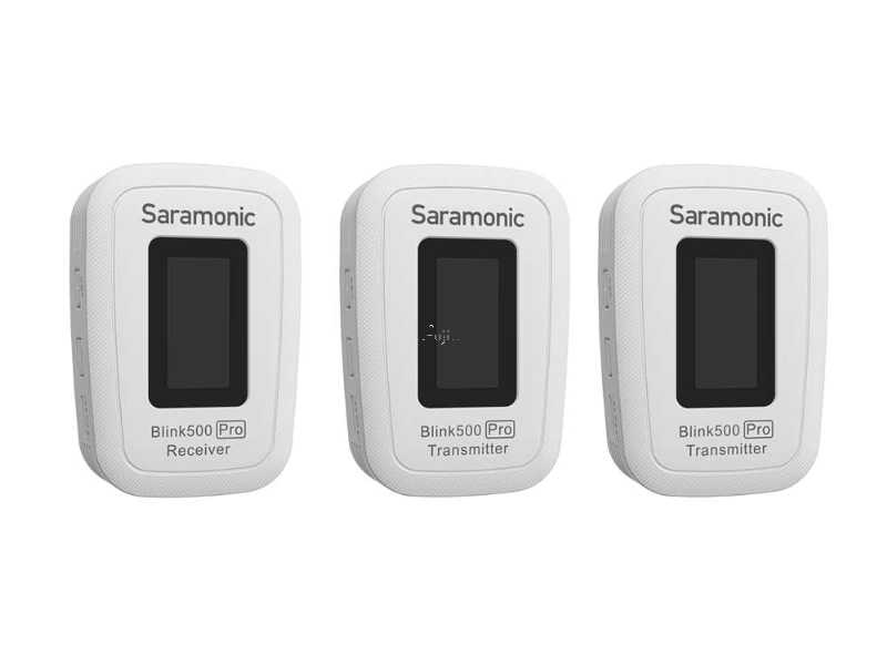 Saramonic楓笛 Blink500 Pro B2W一對二無線麥克風套裝(白色版)(Blink500 Pro B2W)