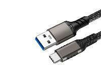 編織USB-C轉USB-A USB3.2 Gen2傳輸線/充電線(50cm)