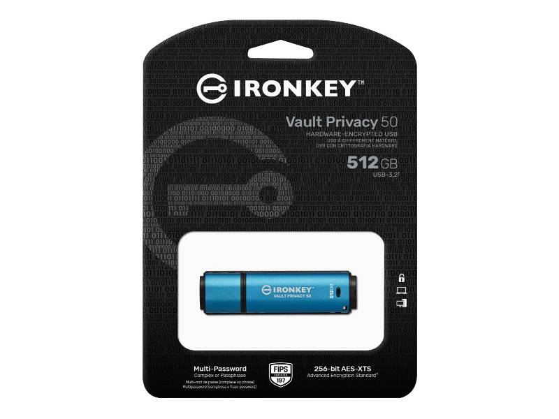 ���h�yIronKey Vault Privacy 50���~�ŵw��[�K�H����(512GB)(IKVP50/512GB)