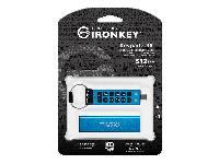 KINGSTON金士頓IronKey Keypad 200硬體型加密鍵盤USB-C隨身碟(512GB)(IKKP200C/512GB)