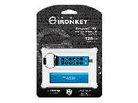 KINGSTON金士頓IronKey Keypad 200硬體型加密鍵盤USB-C隨身碟(128GB)(IKKP200C/128GB)
