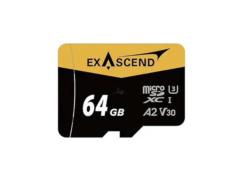 Exascend CATALYST�t�C64GB UHS-I V30 microSDXC�O�Хd(Max 175 MB/s)(EX64GUSDU1-AD)