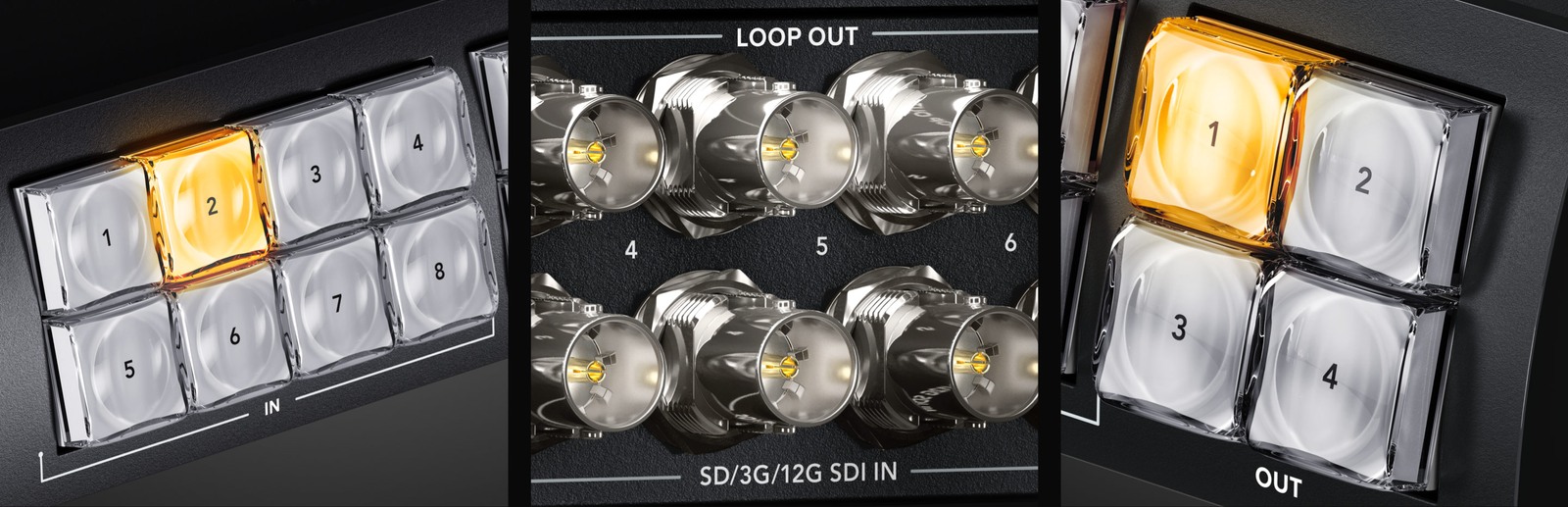 Front Panel Includes Router Control and Video Patching