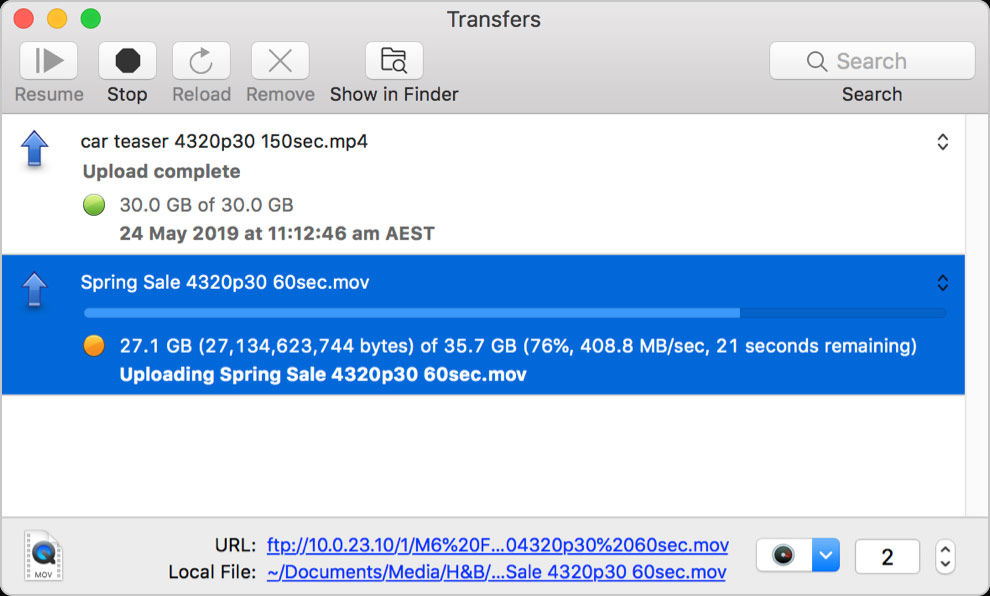 Incredibly Fast Network File Transfers