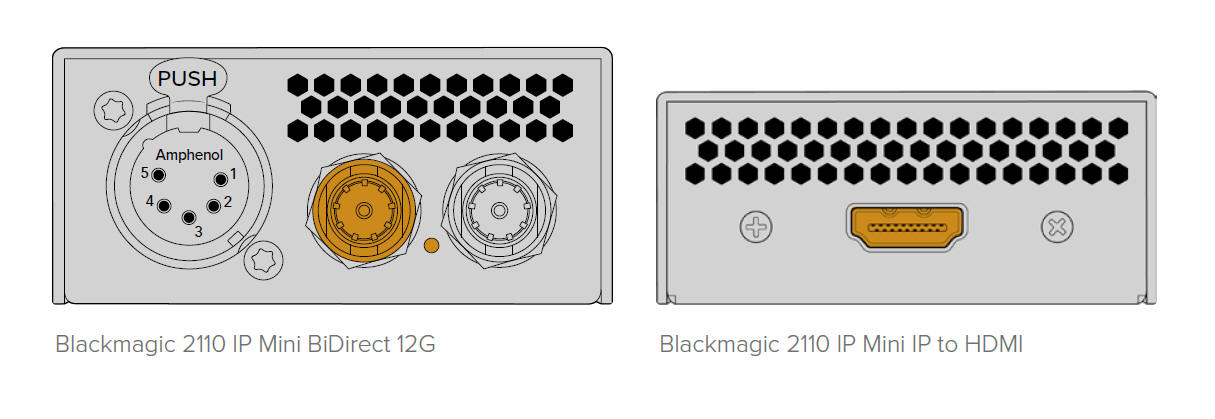 Blackmagic 2110 IP Mini BiDirect 12G Blackmagic 2110 IP Mini IP to HDMI
