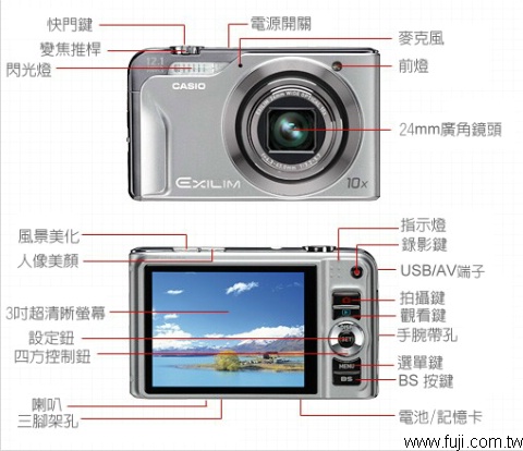 CASIOEX-H10數位相機(數位蘋果網)
