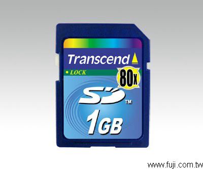 Transcend創見1GB SecureDigital 80倍速記憶體(TS1GSD80)