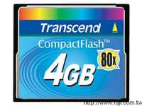 Transcend創見 4GB 80倍速CF(CompactFlash)記憶體