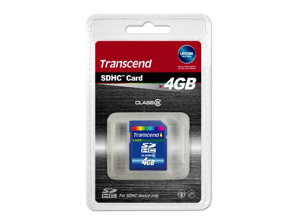 Transcend創見4GB SDHC Class 6 記憶卡(TS4GSDHC6)