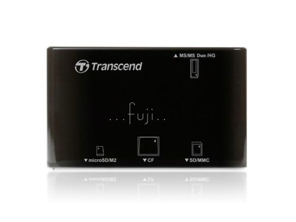 Transcend創見P8小型讀卡機 (黑色、二年保固)(TS-RDP8K )