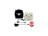 San-X日本monokuro 黑白豬USB立體聲喇叭(可接電腦或MP3)(kya_mo)