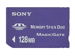 SONY原廠Memory Stick Duo 128MB記憶卡(送轉卡) (MSH-M128A)